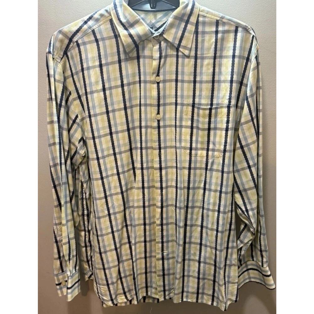 Men’s Medium Button-Down Shirt Lot Tommy Bahama & Brooks Brothers Plaid